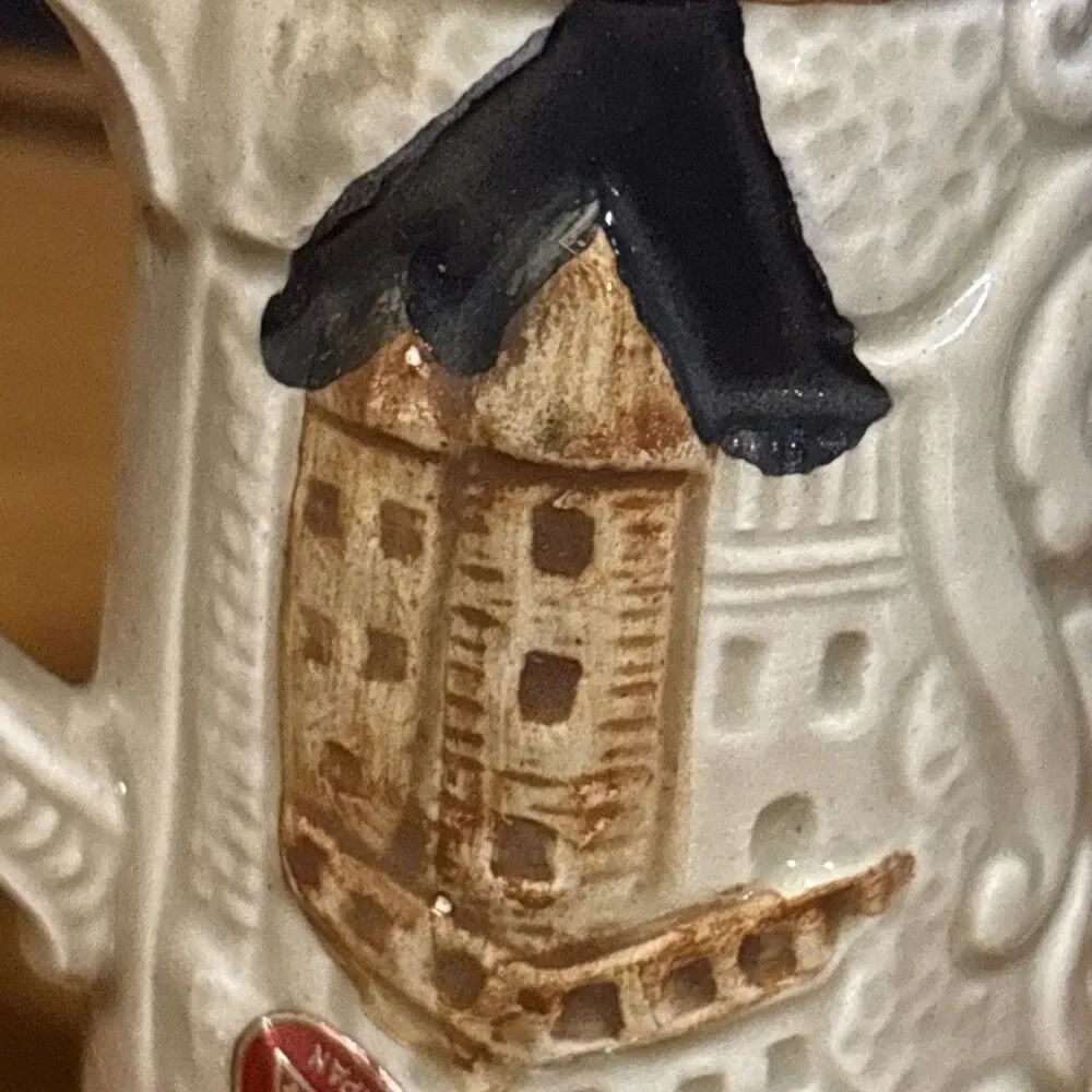Vintage 1970’s Beer Stein Ceramic Salt Shaker Japan W/Stoppers